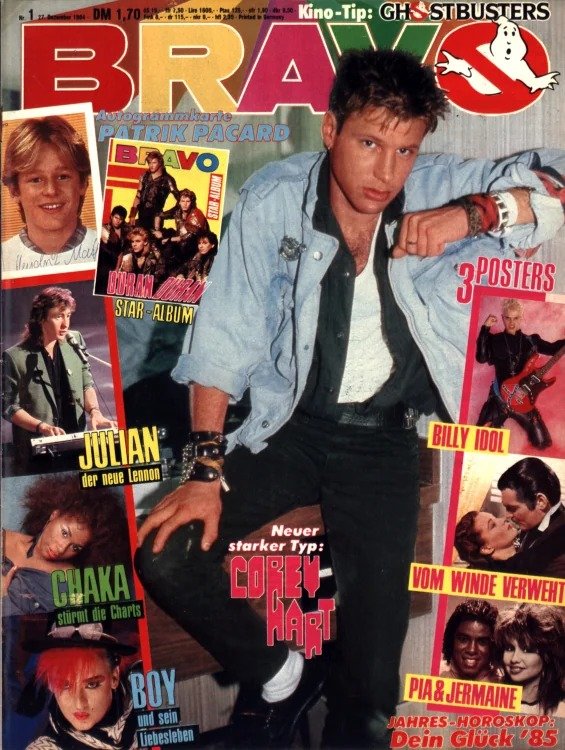 Bravo Magasin Tyskland 1985-01 – Corey Hart Julian Lennon Billy Idol Chaka Khan Boy George – Originalutgåva