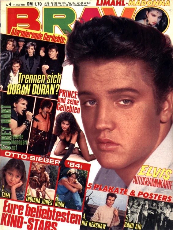 Bravo Magasin Tyskland 1985-04 – Elvis Presley Corey Hart Prince Nik Kershaw Limahl – Originalutgåva