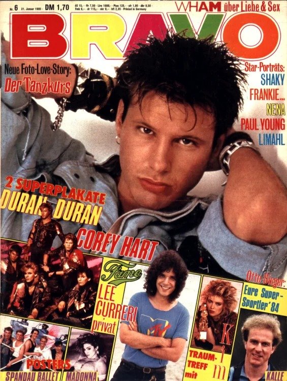 Bravo Magasin Tyskland 1985-06 – Corey Hart Lee Curreri Madonna Duran Duran Wham – Originalutgåva