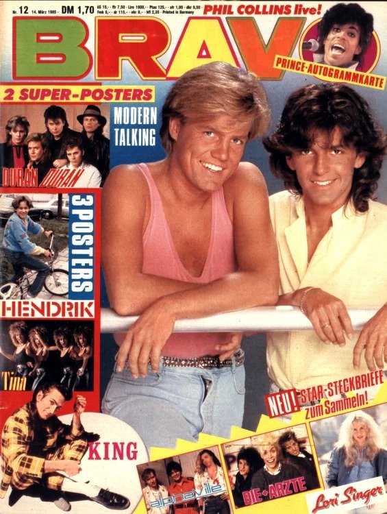 Bravo Lehti Saksa 1985-12 – Thomas Anders Dieter Bohlen Phil Collins Prince Lori Singer – Alkuperäinen painos