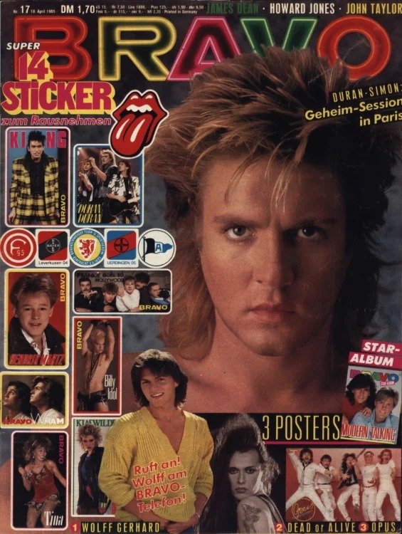 Bravo Magasin Tyskland 1985-17 – Wolff-Christoph Fuss Simon Le Bon Billy Idol Pete Burns Limahl – Originalutgåva