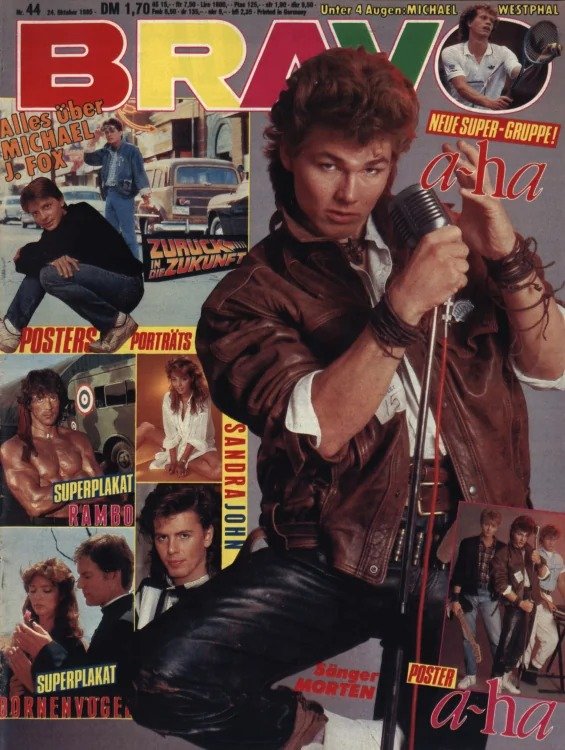 Bravo Lehti Saksa 1985-44 – Morten Harket Michael J. Fox Sylvester Stallone Sandra John Michael Westphal – Alkuperäinen painos
