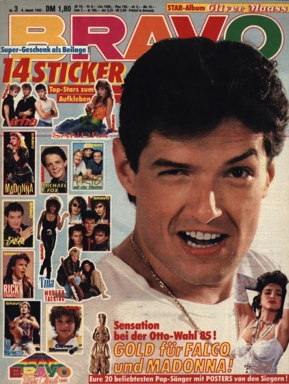 Bravo Magasin Tyskland 1986-03 – Sylvester Stallone Steffi Graf Michael J. Fox David Bowie Depeche Mode – Originalutgåva