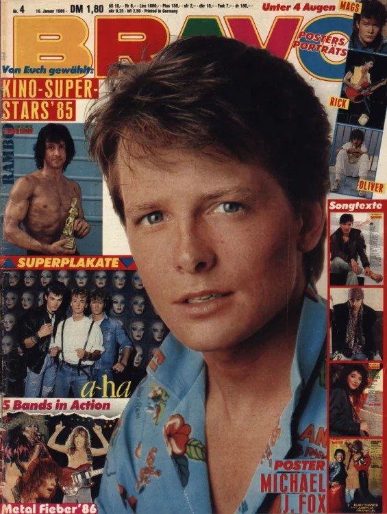 Bravo Tijdschrift Duitsland 1986-04 – Jon Bon Jovi Sylvester Stallone Michael J. Fox A-ha – Originele uitgave