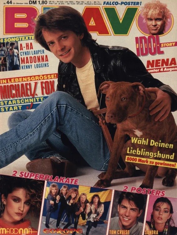 Bravo Magazine Allemagne 1986-44 – Michael J. Fox A-Ha Cindy Lauper Madonna Kenny Loggins – Édition originale
