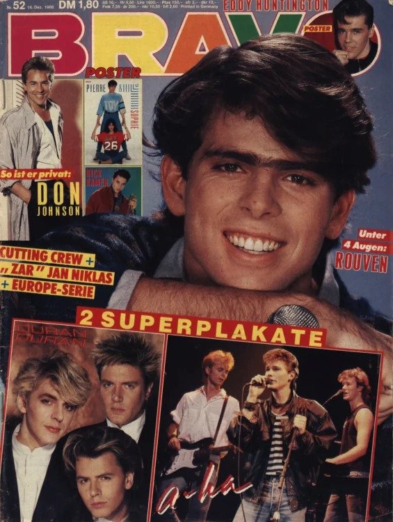 Bravo Lehti Saksa 1986-52 – Rouven (BRAVO-Star) Don Johnson A-ha Duran Duran Eddy Huntington – Alkuperäinen painos