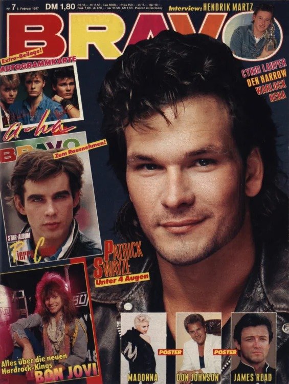 Bravo Magasin Tyskland 1987-07 – Patrick Swayze Madonna Don Johnson James Read Hendrik Martz – Originalutgåva