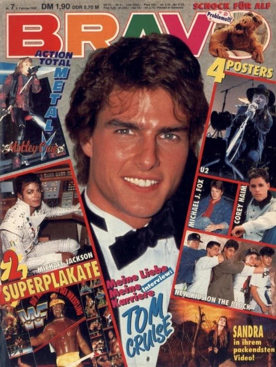 Bravo Magazine Allemagne 1990-07 – Tom Cruise Michael Jackson Sandra Michael J. Fox Corey Haim – Édition originale