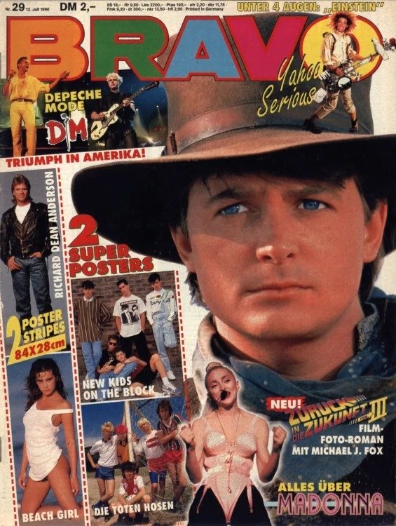 Bravo Magasin Tyskland 1990-29 – Michael J. Fox Madonna Richard Dean Anderson Yahoo Serious Depeche Mode – Originalutgåva