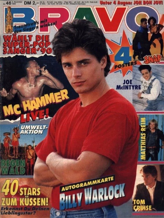 Bravo Revista Alemania 1990-46 – Billy Warlock MC Hammer Joe McIntyre Jon Bon Jovi Matthias Reim – Edición original