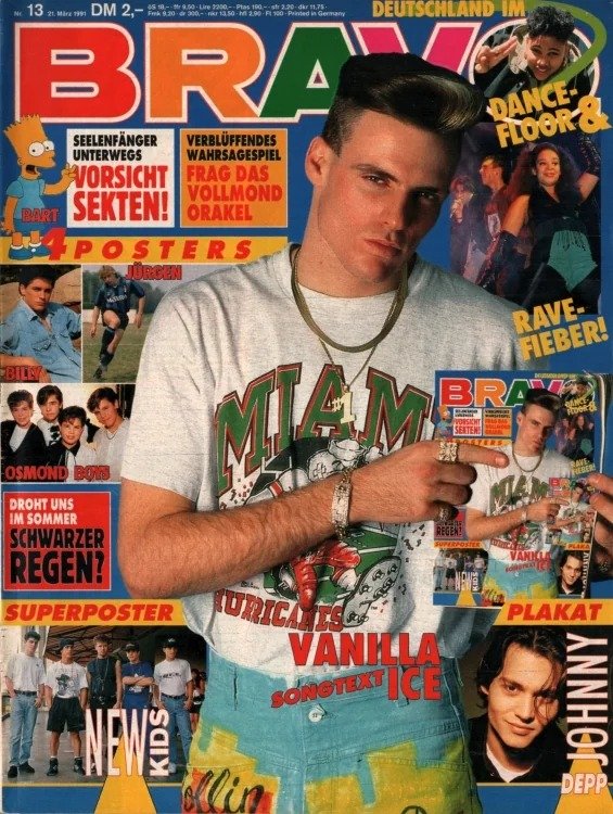 Bravo Magazin Deutschland 1991-13 Vanilla Ice