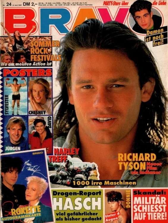 Bravo Magazin Deutschland 1991-24 Richard Tyson Damon Chesney Jürgen Harley Treff