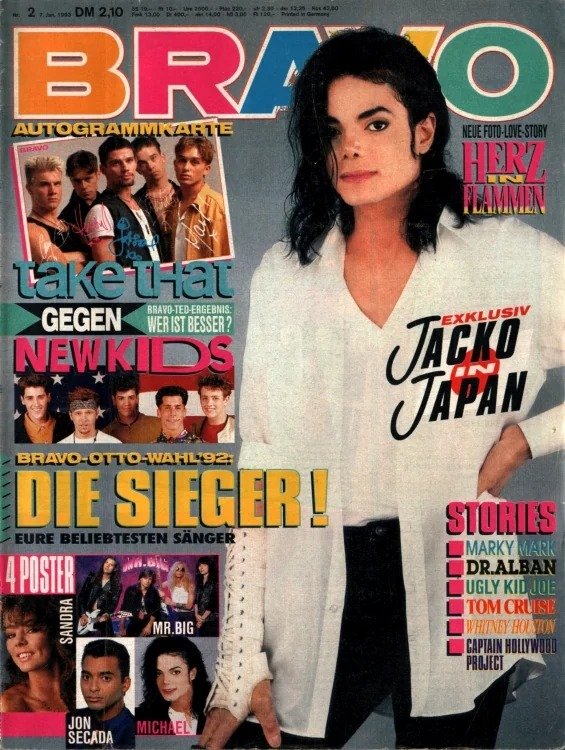 Bravo Magasin Tyskland 1993-02 – Michael Jackson Sandra Jon Secada Marky Mark Dr. Alban – Originalutgåva