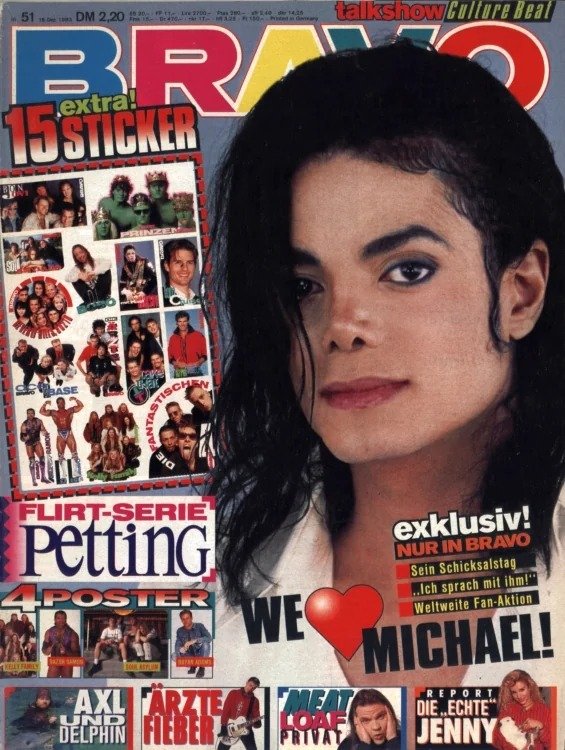 Bravo Lehti Saksa 1993-51 – Michael Jackson Axl Rose Meat Loaf Culture Beat Die Ärzte – Alkuperäinen painos