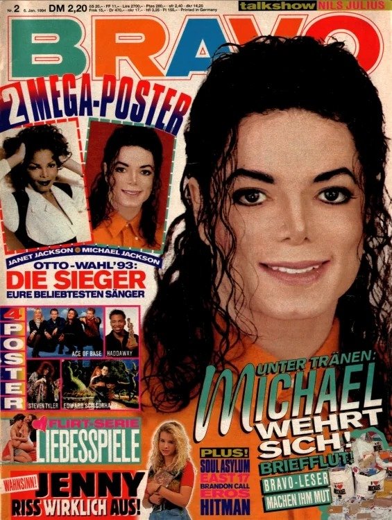 Bravo Rivista Germania 1994-02 – Michael Jackson Janet Jackson Steven Tyler Edward Scissorhands Ace Of Base – Edizione originale