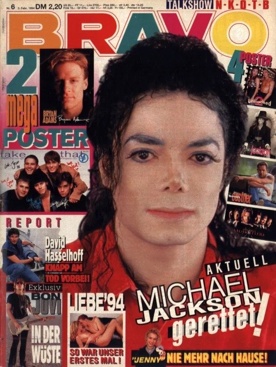 Bravo Magasin Tyskland 1994-06 – Michael Jackson Bryan Adams David Hasselhoff Take That Bon Jovi – Originalutgåva