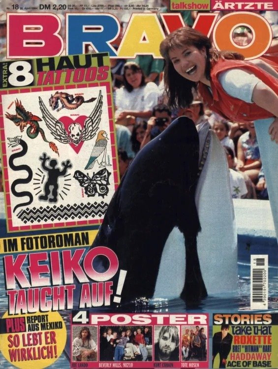 Bravo Magasin Tyskland 1994-18 – Keiko Joe Lando Kurt Cobain Take That Roxette – Originalutgåva