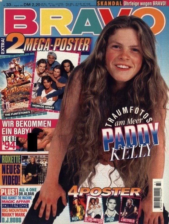 Bravo Lehti Saksa 1994-33 – Paddy Kelly Beck Jason Priestley James Hetfield Worlds Apart – Alkuperäinen painos