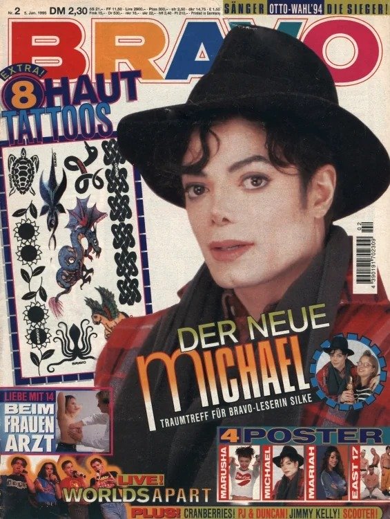 Bravo Magazin Deutschland 1995-02 Michael Jackson