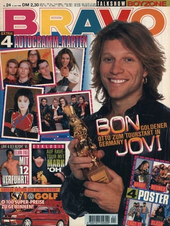 Bravo Magasin Tyskland 1995-24 – Jon Bon Jovi Mark 'Oh Elvira Paddy (Take That) Bon Jovi – Originalutgåva