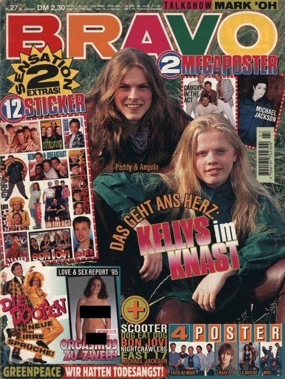 Bravo Rivista Germania 1995-27 – Paddy Kelly Angelo Kelly Michael Jackson Mark 'Oh The Kelly Family – Edizione originale