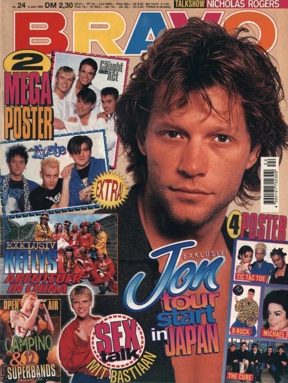 Bravo Magasin Tyskland 1996-24 – Jon Bon Jovi Campino Michael Jackson Nicholas Rogers Caught In The Act – Originalutgåva