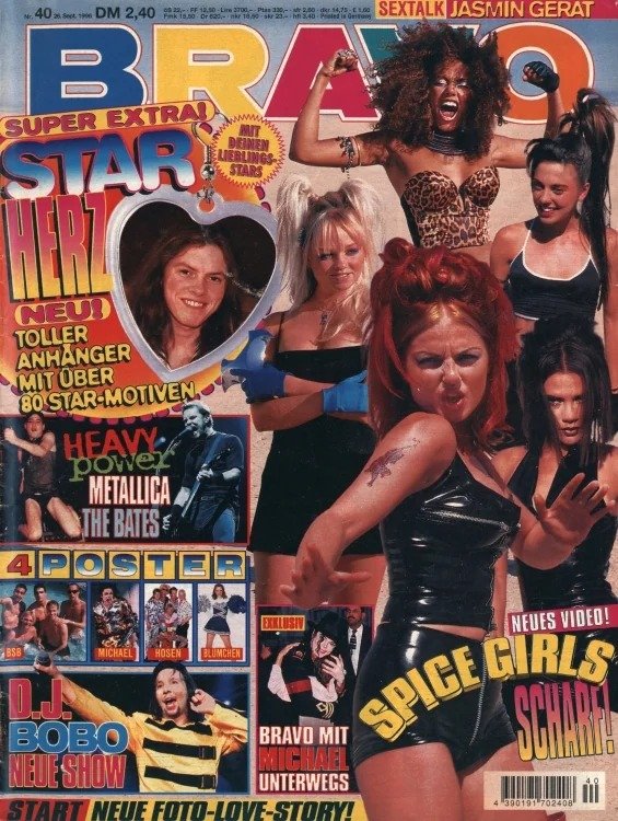 Bravo Magasin Tyskland 1996-40 – Mel B Emma Bunton Geri Halliwell Victoria Beckham Mel C – Originalutgåva