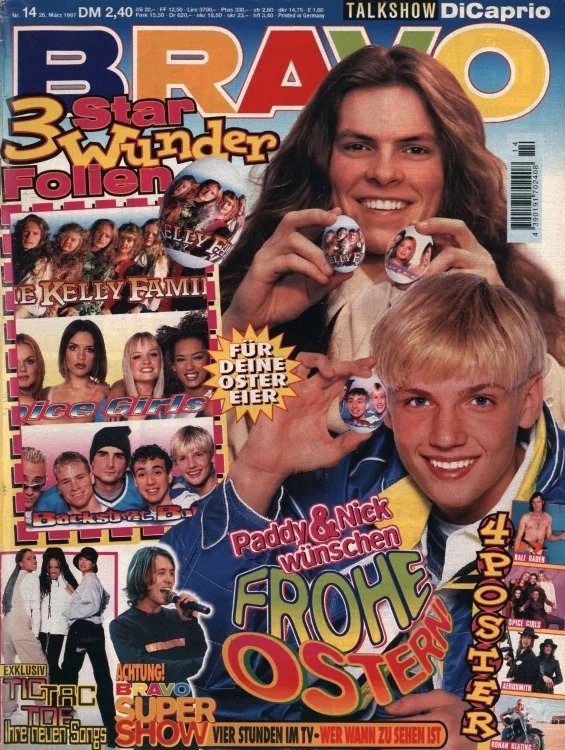 Bravo Magazin Deutschland 1997-14 Paddy Kelly / Nick Carter