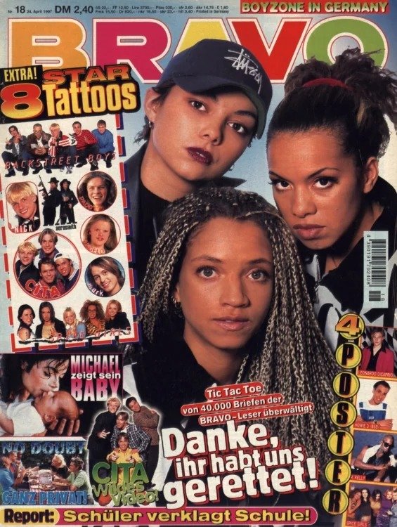 Bravo Lehti Saksa 1997-18 – Lee Jazzy Ricky Michael Jackson Tic Tac Toe – Alkuperäinen painos
