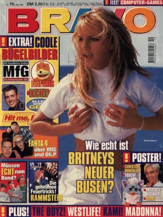 Bravo Magazin Deutschland 1999-19 Britney Spears Christian Wunderlich Oli P. Die Fantastischen Vier Rammstein