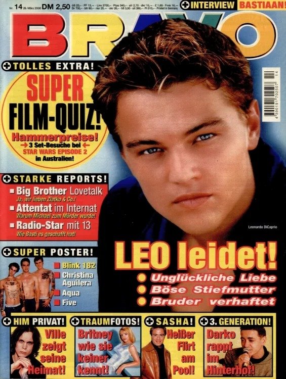 Bravo Magazine Germany 2000-14 – Leonardo DiCaprio Ville Valo Britney Spears Sasha Darko – Original Print Issue