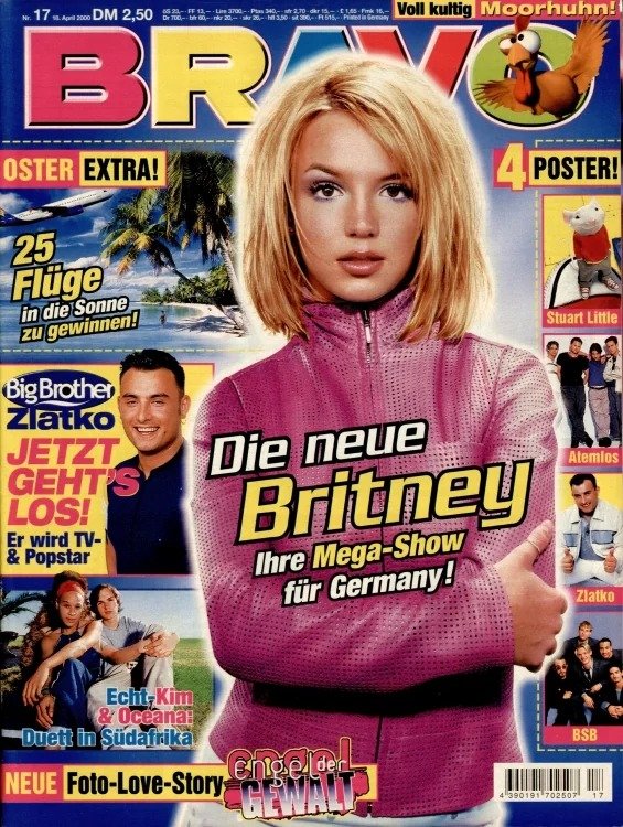 Bravo Revista Alemania 2000-17 – Britney Spears Zlatko Trpkovski BSB Atemlos – Edición original