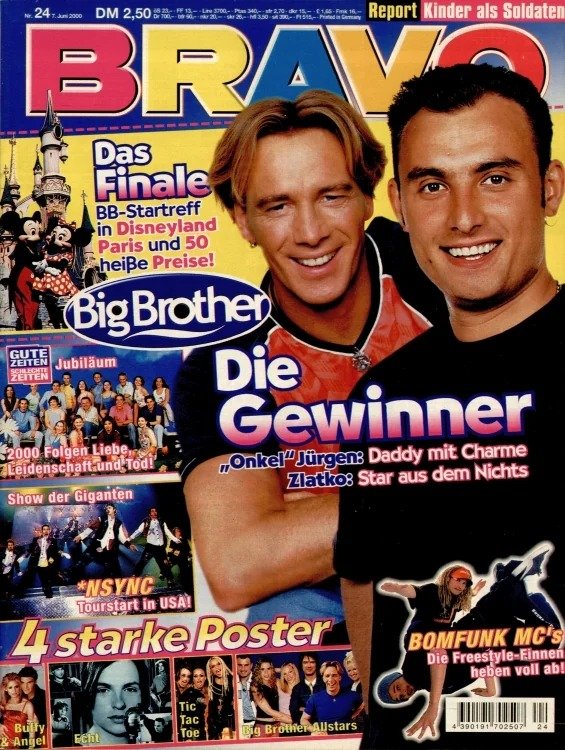 Bravo Tijdschrift Duitsland 2000-24 – Onkel Jürgen Zlatko Big Brother *NSYNC – Originele uitgave
