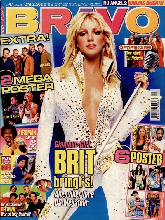 Bravo Revista Alemania 2001-47 – Britney Spears Afroman Nadja Benaissa Rhea Westlife – Edición original