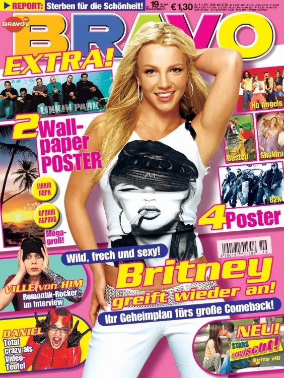 Bravo Magazin Deutschland 2003-19 Britney Spears Liam Gallagher Daniel Küblböck Linkin Park No Doubt