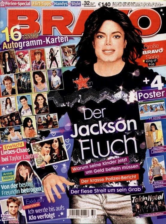 Bravo Revista Alemania 2009-32 – Michael Jackson Taylor Lautner Miley Cyrus – Edición original