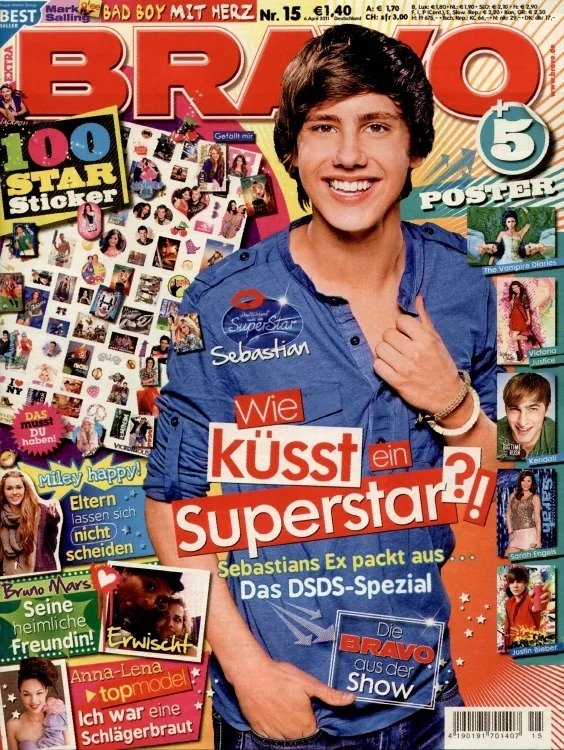 Bravo Magazin Deutschland 2011-15 Sebastian Wurth Miley Cyrus Bruno Mars Anna-Lena Victoria Justice