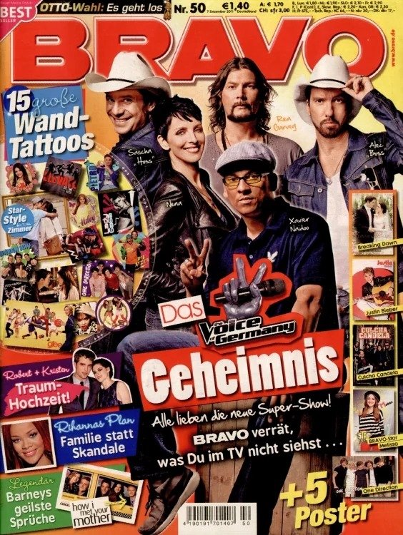 Bravo Magazin Deutschland 2011-50 Xavier Naidoo Nena Sascha Hoss Rea Garvey Alec Völkel