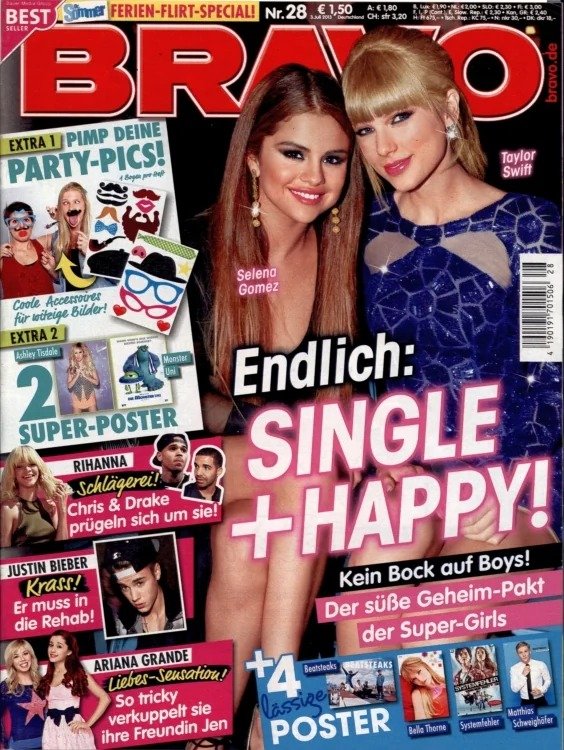 Bravo Revista Alemanha 2013-28 – Selena Gomez Taylor Swift Rihanna Chris Drake – Edição original
