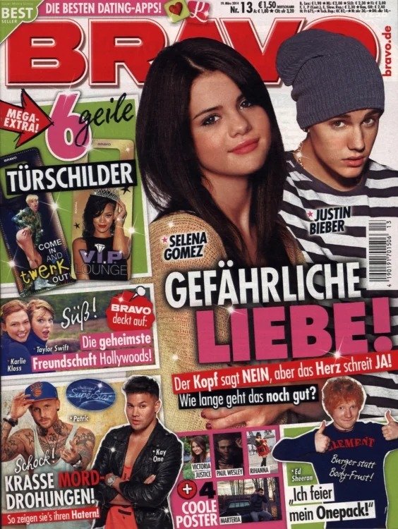 Bravo Lehti Saksa 2014-13 – Selena Gomez Justin Bieber Taylor Swift – Alkuperäinen painos