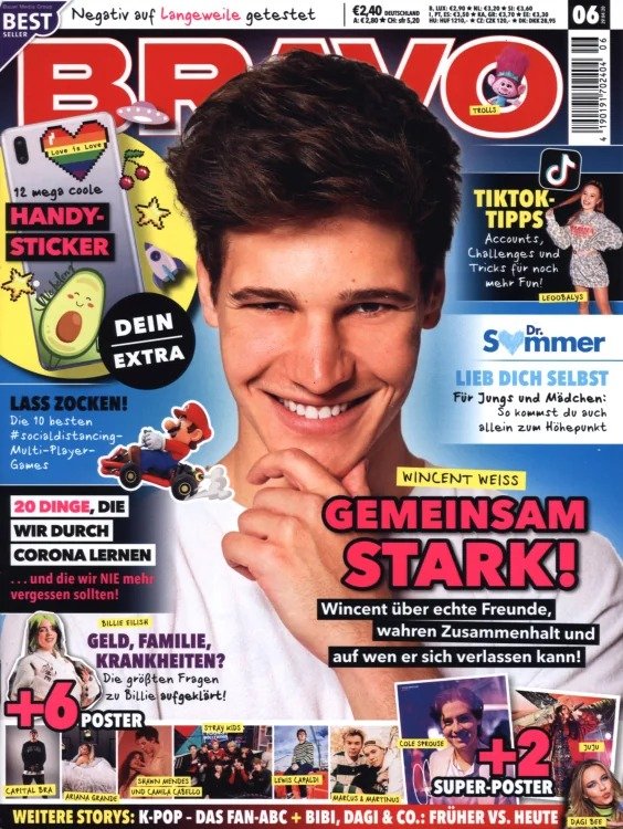 Bravo Revista Alemanha 2020-06 – Wincent Weiss – Edição original