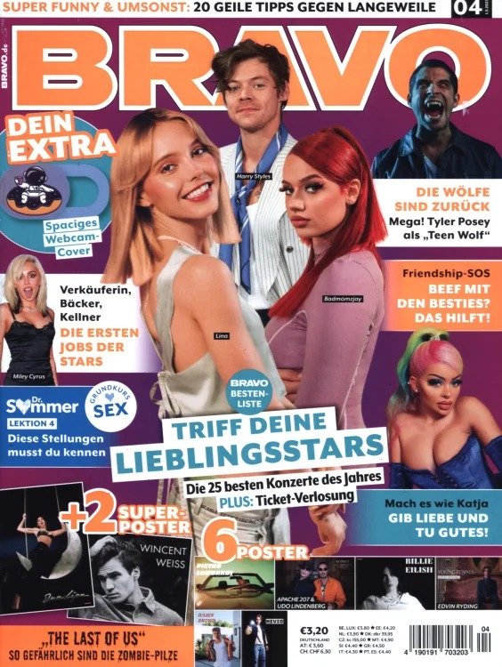 Bravo Magazin Deutschland 2023-04 Nico Santos Katja Krasavice Dua Lipa Taye