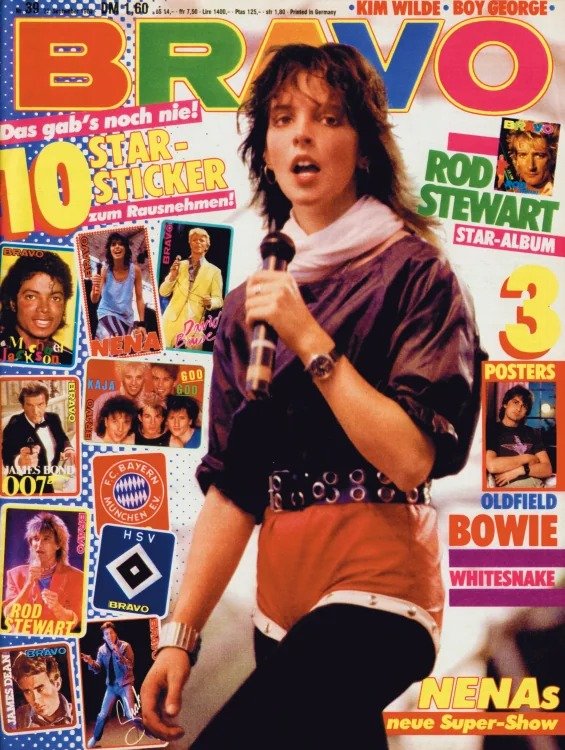 Bravo Magasin Tyskland 1983-39 – Nena Rod Stewart David Bowie Michael Jackson Kim Wilde – Originaludgave