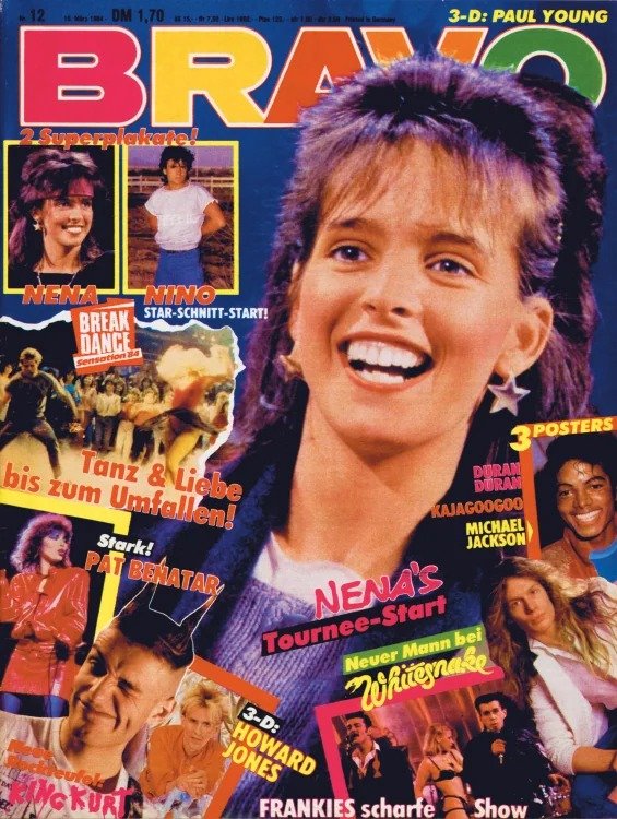 Bravo Lehti Saksa 1984-12 – Nena Michael Jackson Pat Benatar Nino De Angelo Howard Jones – Alkuperäinen painos