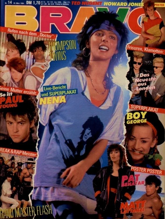 Bravo Magazin Deutschland 1984-14 Nena Boy George Paul Young Pat Benatar Matt Lattanzi