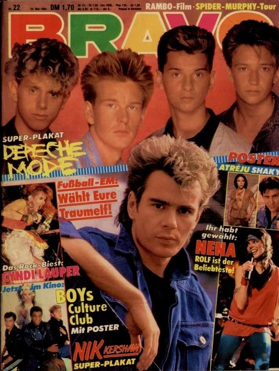 Bravo Magazine Allemagne 1984-22 – Depeche Mode Cyndi Lauper Nena Nik Kershaw Rolf – Édition originale
