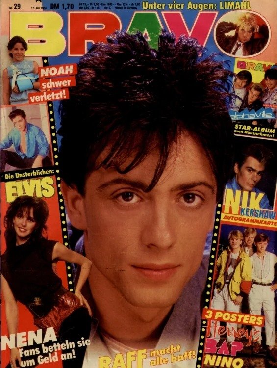 Bravo Magasin Tyskland 1984-29 – Raf Nena Nik Kershaw Limahl Elvis Presley – Originaludgave