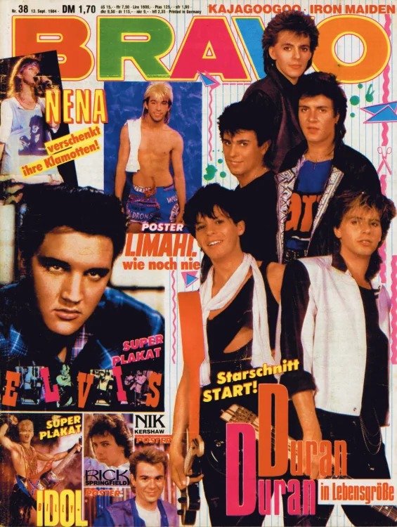 Bravo Magazin Deutschland 1984-38 Duran Duran Nena Elvis Presley Limahl Billy Idol