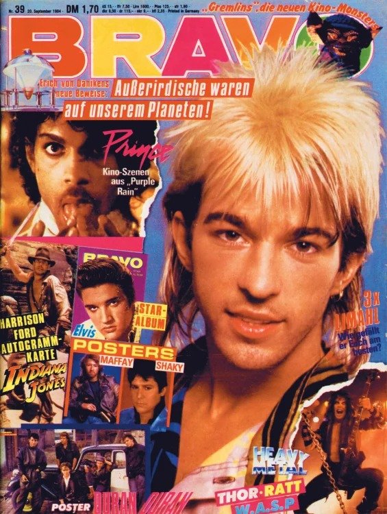 Bravo Magazine Allemagne 1984-39 – Limahl Prince Harrison Ford Elvis Presley Peter Maffay – Édition originale