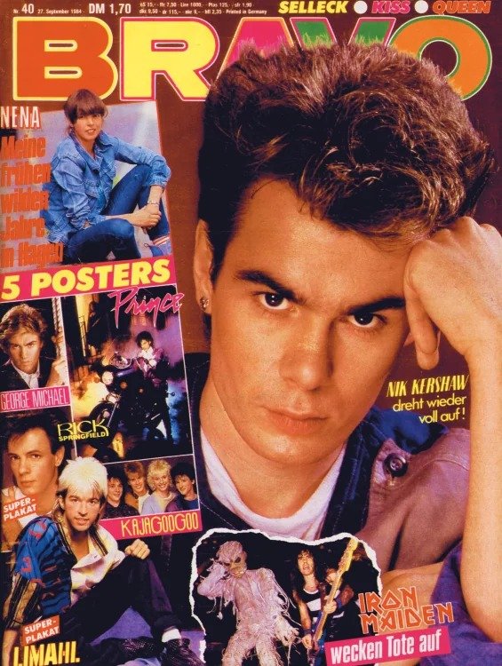 Bravo Magazine Allemagne 1984-40 – Nik Kershaw Nena Limahl George Michael Rick Springfield – Édition originale